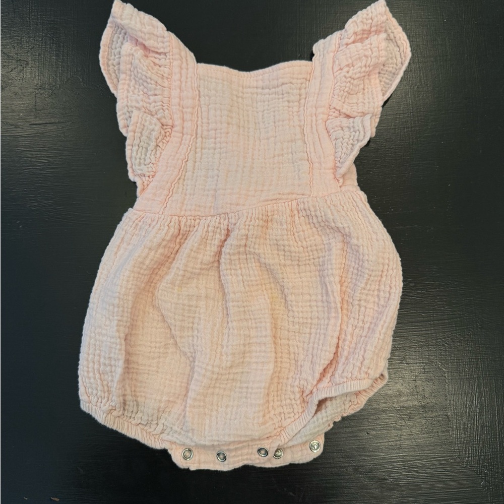 Pink Ruffled Baby Romper